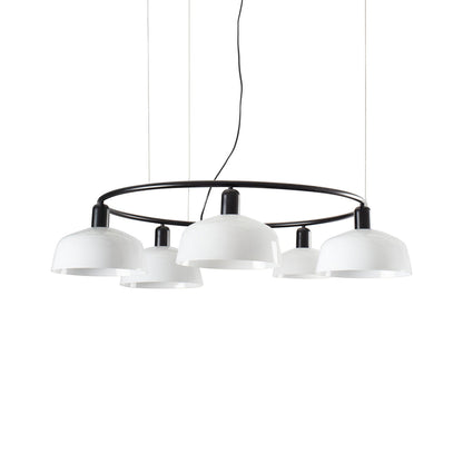 Tatawin Circular Pendant Light in Opal/Glass (10-Inch).
