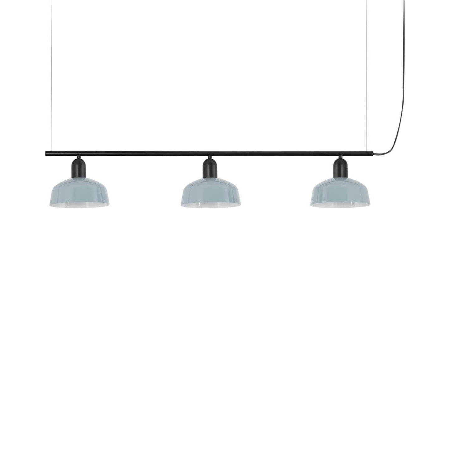 Tatawin Linear Pendant Light in Gloss Grayish Blue/Steel (7-Inch).