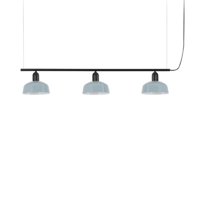 Tatawin Linear Pendant Light in Gloss Grayish Blue/Steel (7-Inch).