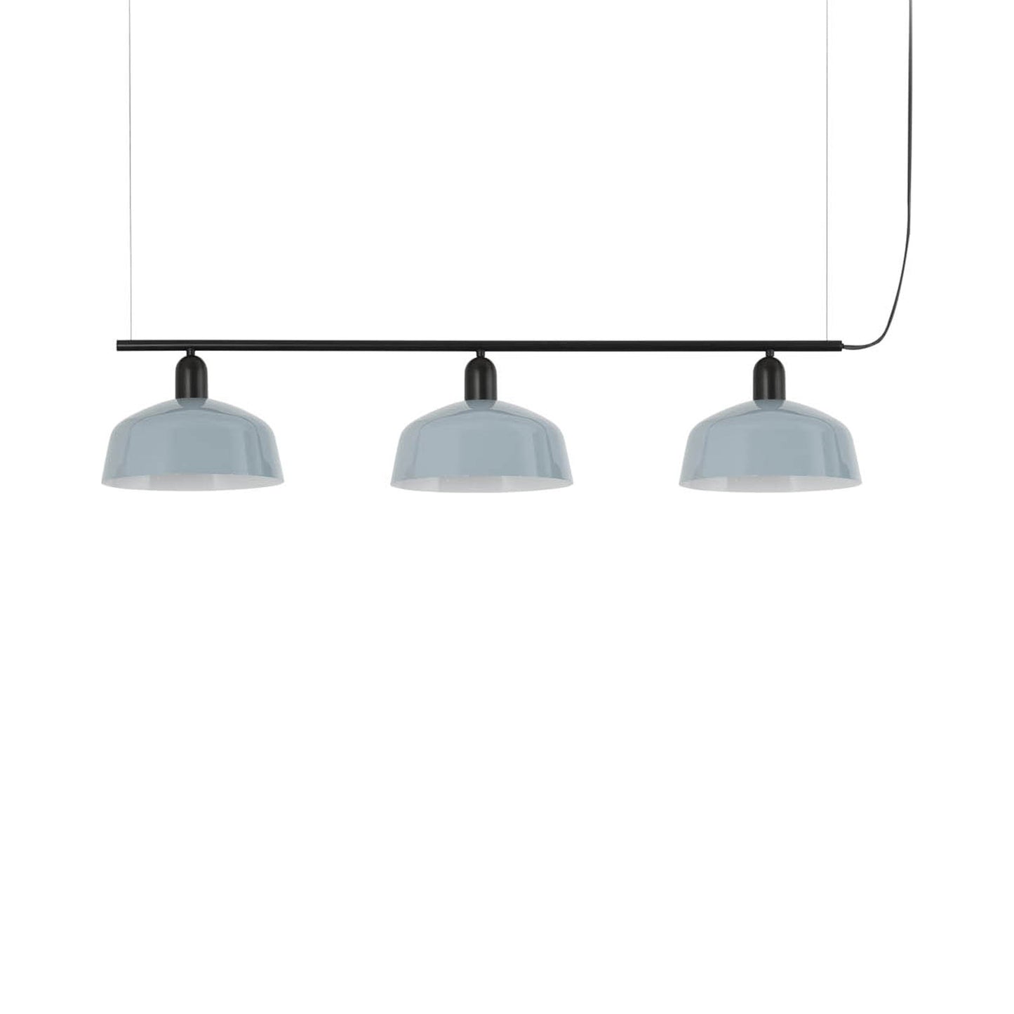 Tatawin Linear Pendant Light in Gloss Grayish Blue/Steel (10-Inch).