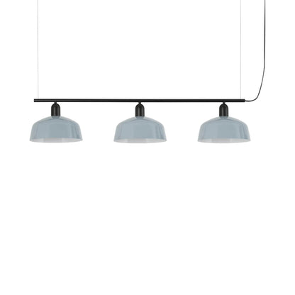 Tatawin Linear Pendant Light in Gloss Grayish Blue/Steel (10-Inch).