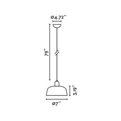 Tatawin Pendant Light - line drawing.