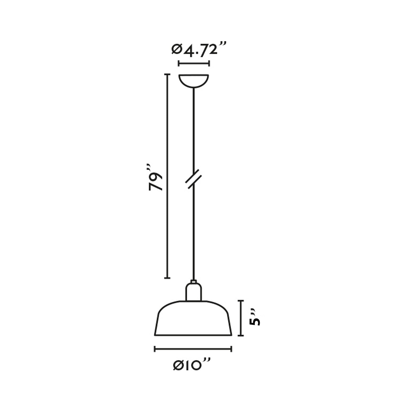 Tatawin Pendant Light - line drawing.