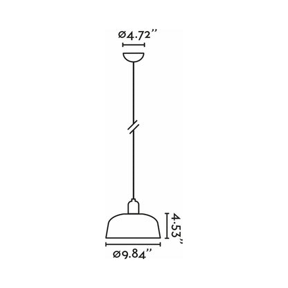 Tatawin Pendant Light - line drawing.