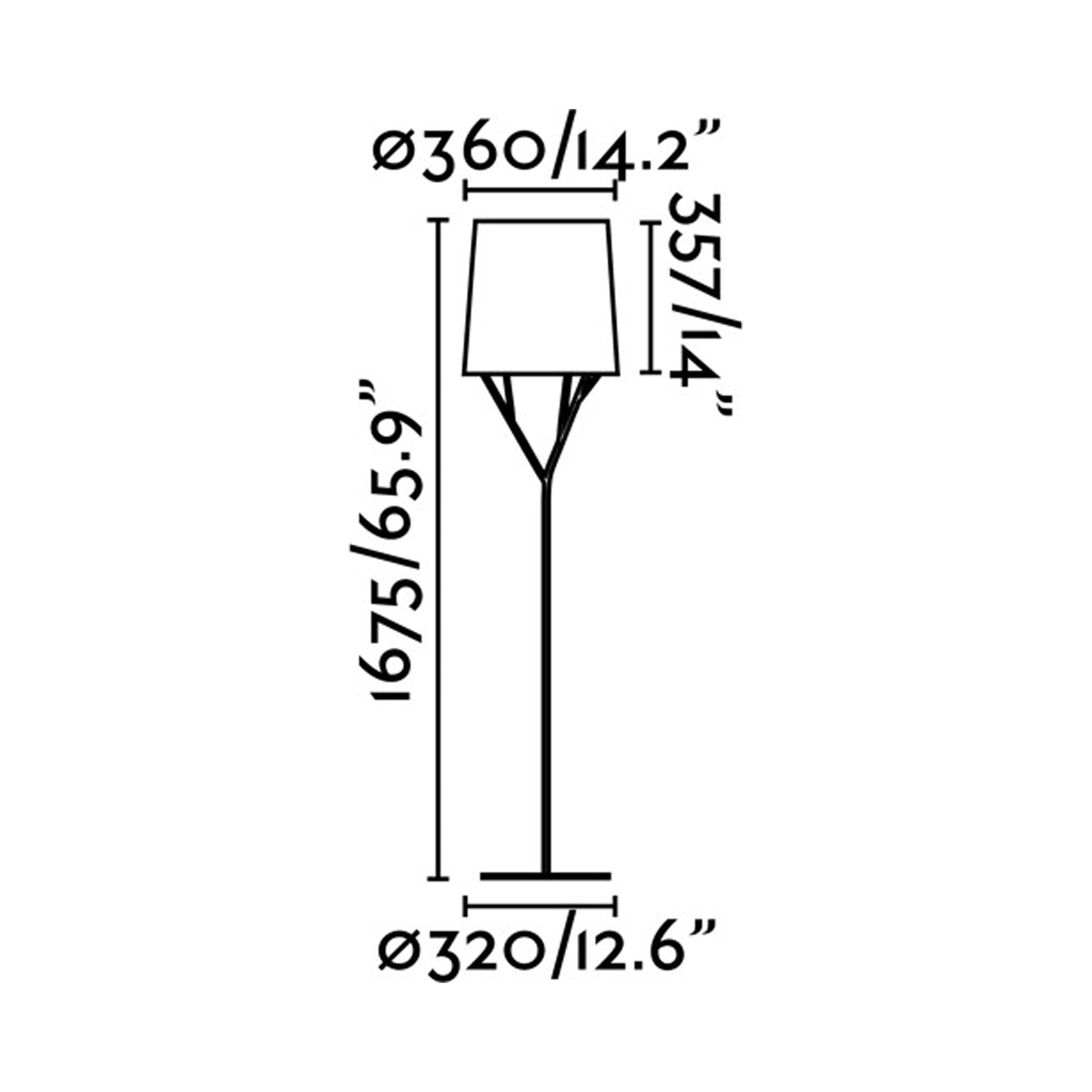 Tree Floor Lamp - line drawing.