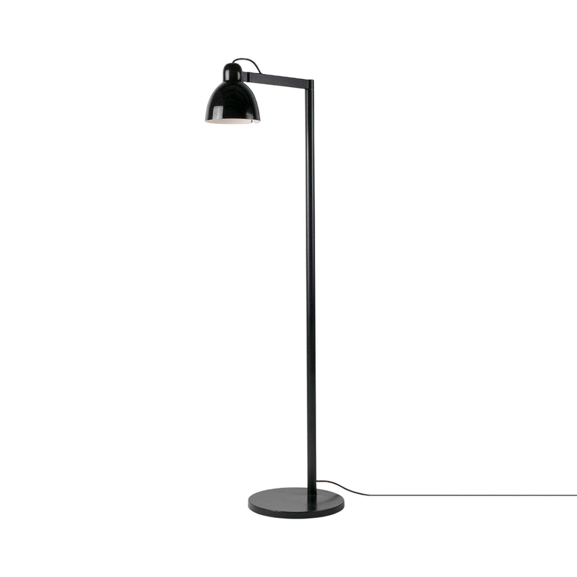 Venice Floor Lamp in Gloss Black.
