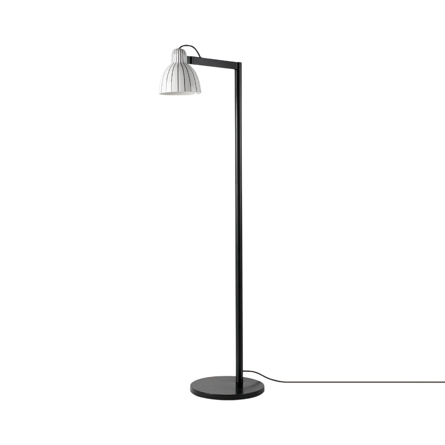 Venice Floor Lamp in White/Gloss Black.