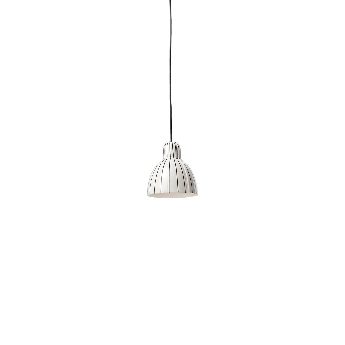 Venice Pendant Light in White/Gloss Black (6.3-Inch).