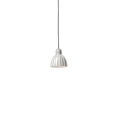 Venice Pendant Light in White/Gloss Black (6.3-Inch).