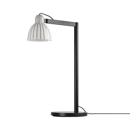 Venice Table Lamp in White/Gloss Black.