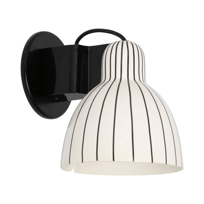 Venice Wall Light in White/Gloss Black.