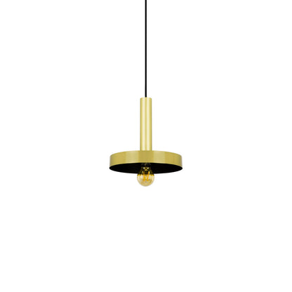 Whizz Pendant Light in Satin Gold/Black.