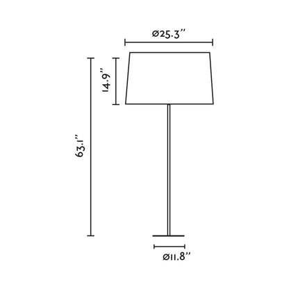 Windsor Floor Lamp - line drawing.
