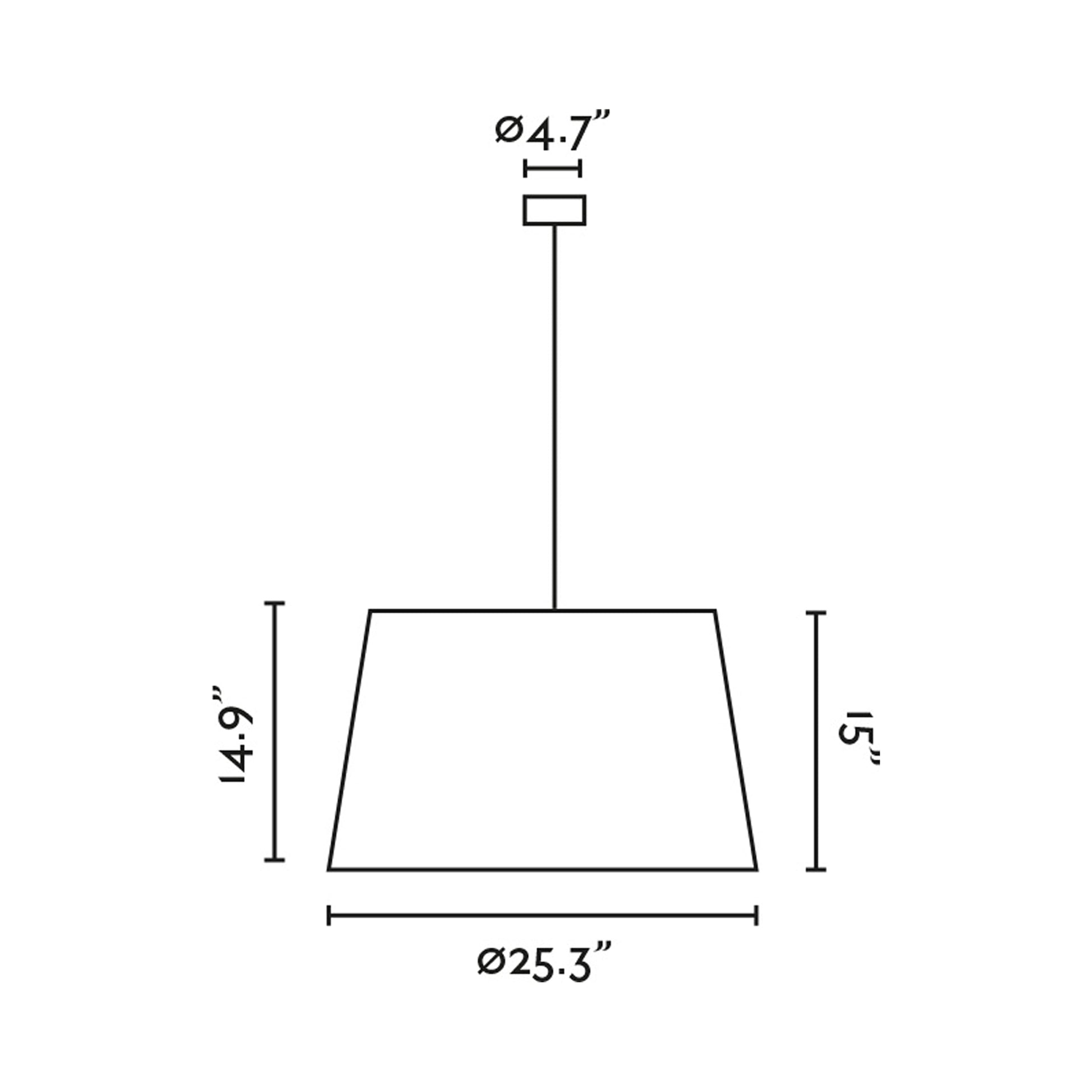 Windsor Pendant Light - line drawing.