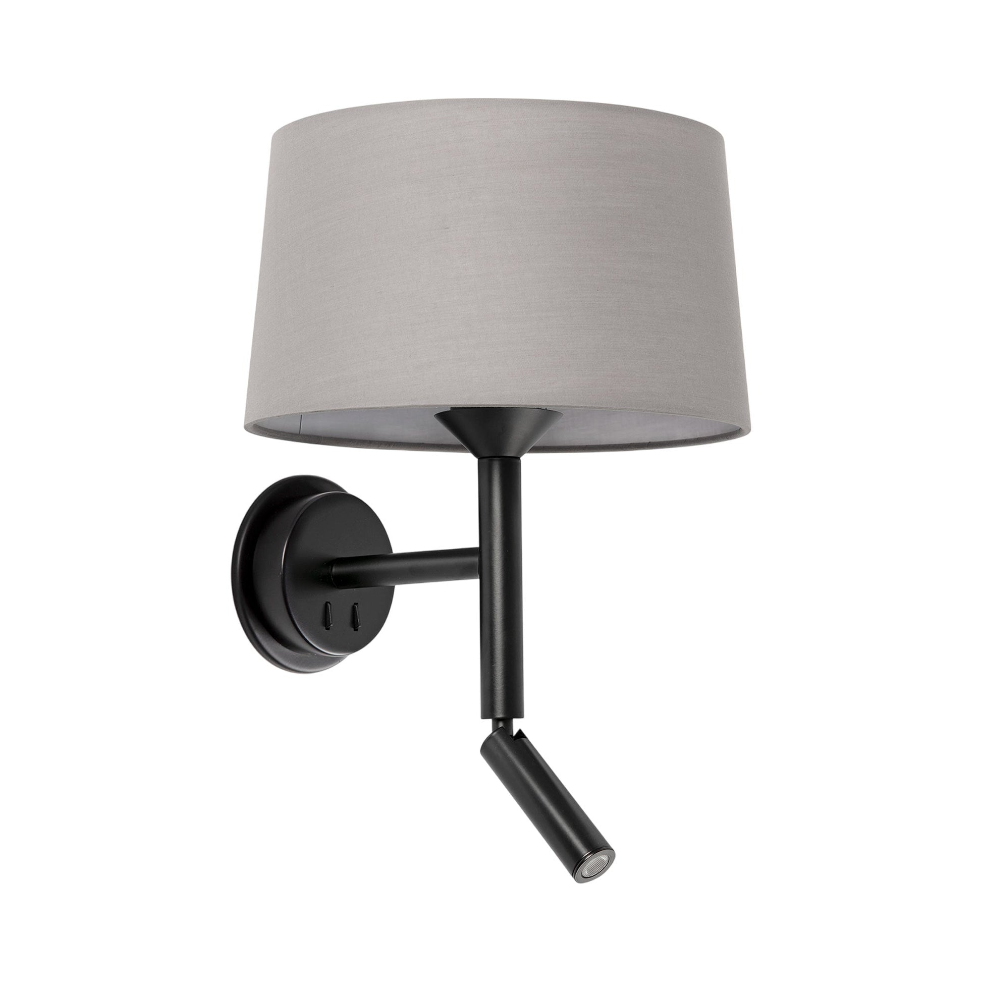 Windsor Reader Wall Light in Matt Black/Grey.