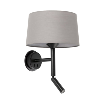 Windsor Reader Wall Light in Matt Black/Grey.