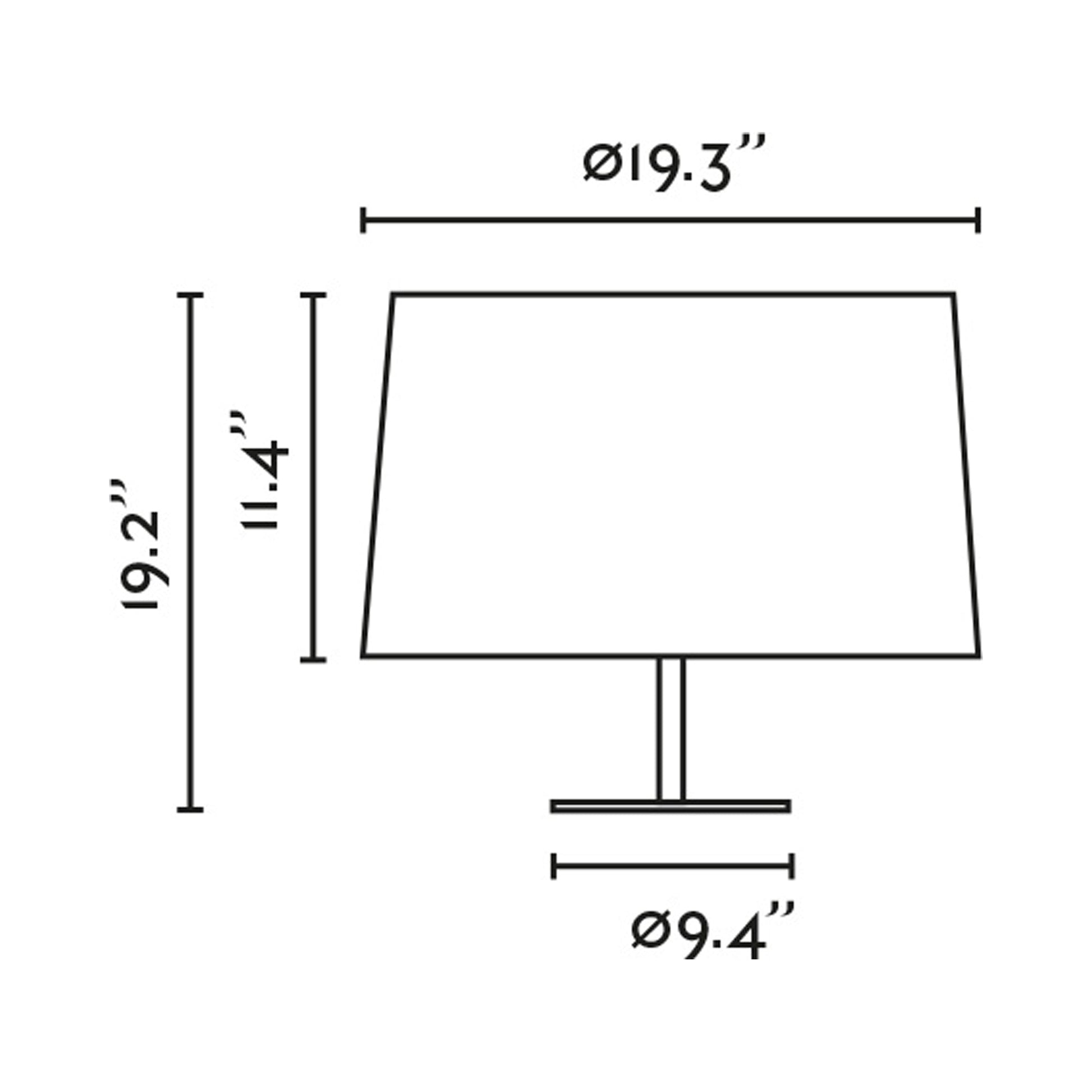 Windsor Table Lamp - line drawing.