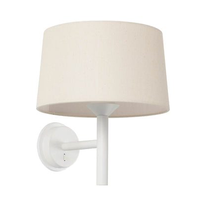 Windsor Wall Light in Matt White/Off White.