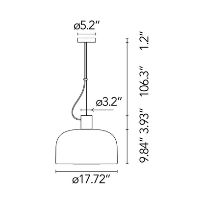 Bellhop Pendant Light - line drawing