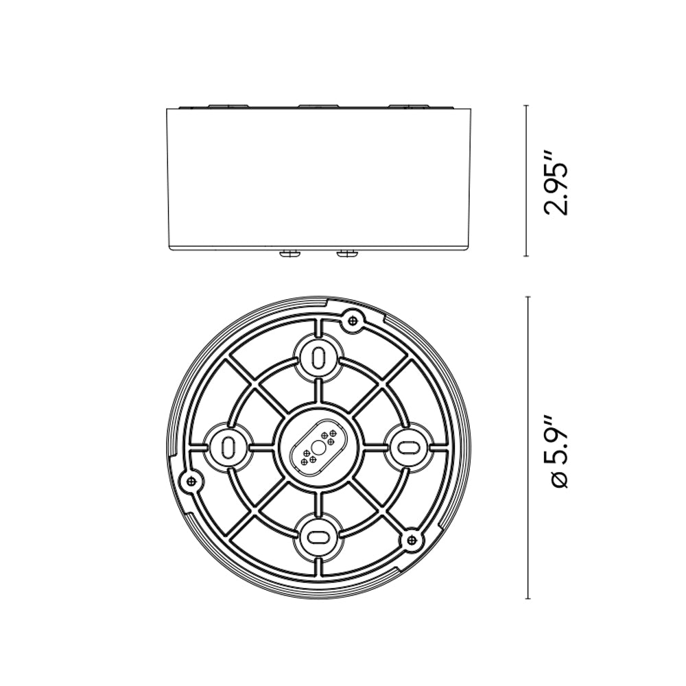 My Lines LED Pendant Light - line drawing.