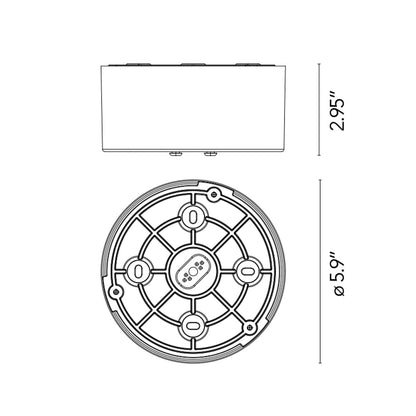 My Lines LED Pendant Light - line drawing.