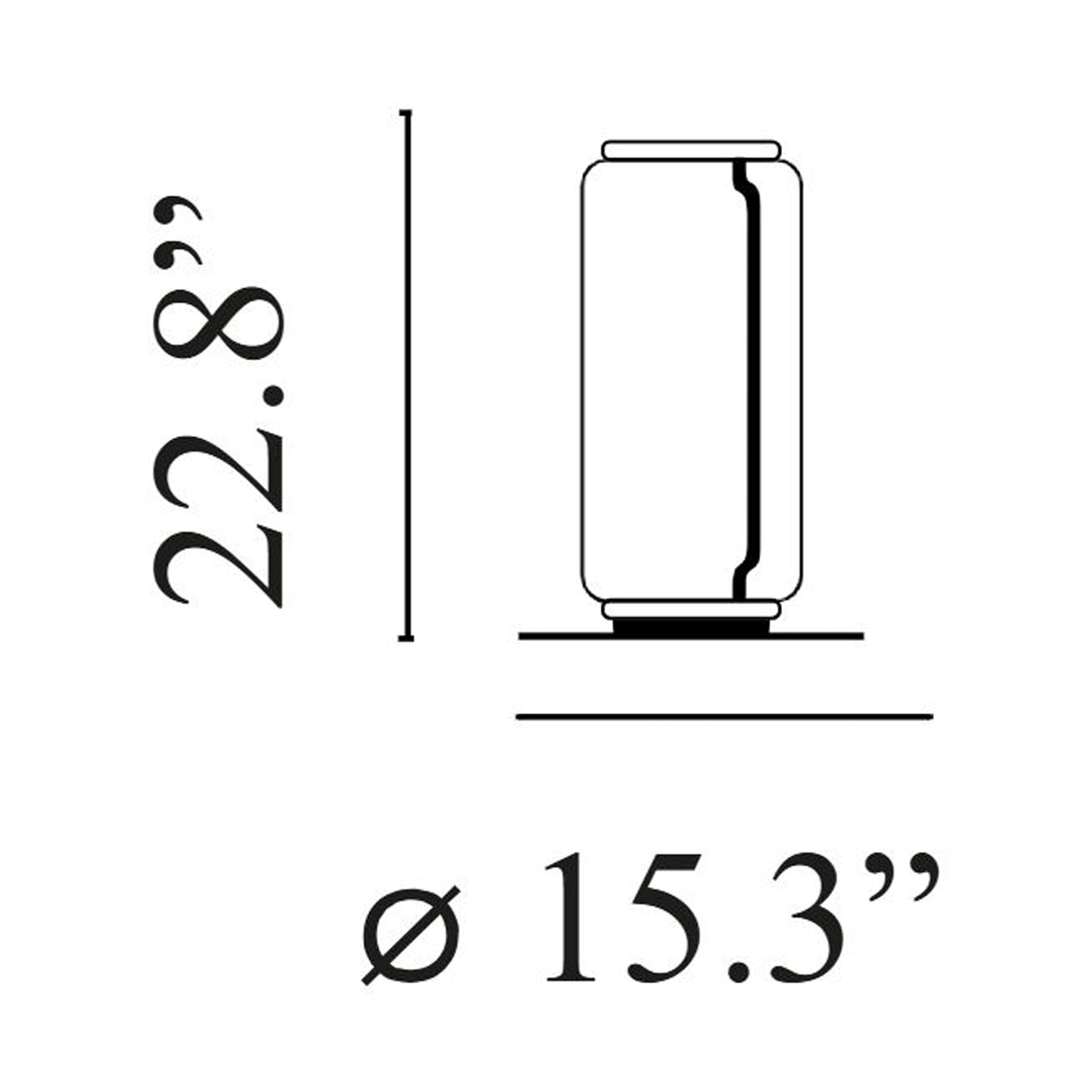 Noctambule High Cylinder LED Floor Lamp - line drawing.