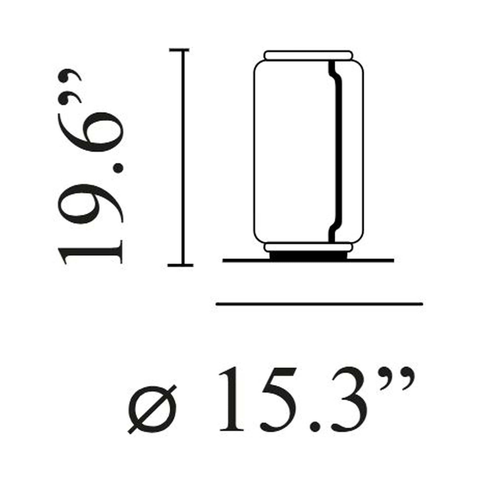 Noctambule Low Cylinder LED Floor Lamp - line drawing.