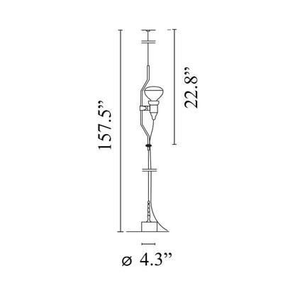 Parentesi Floor Lamp - line drawing.