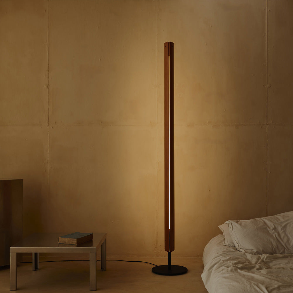 Seki-Han Floor Lamp in bedroom.
