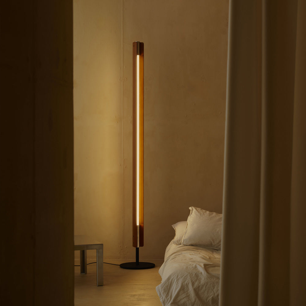Seki-Han Floor Lamp in bedroom.
