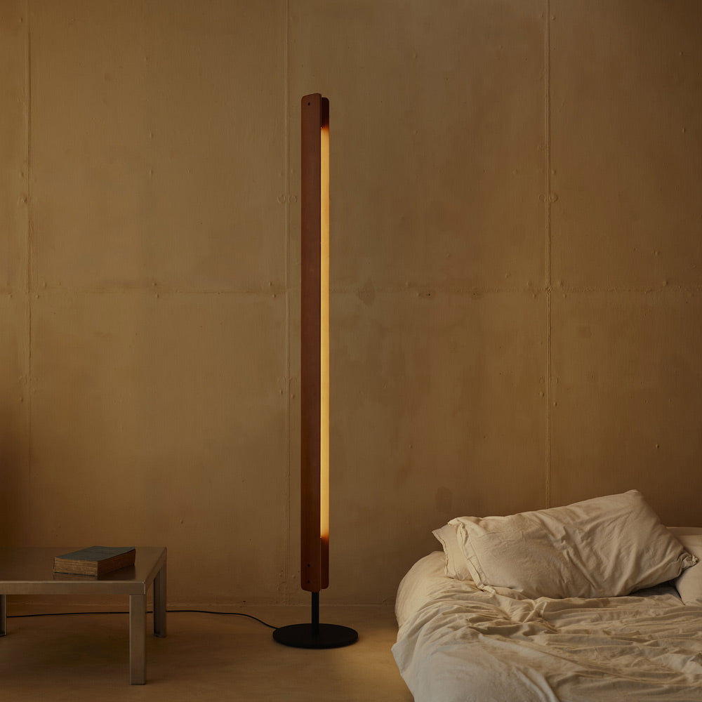 Seki-Han Floor Lamp in bedroom.