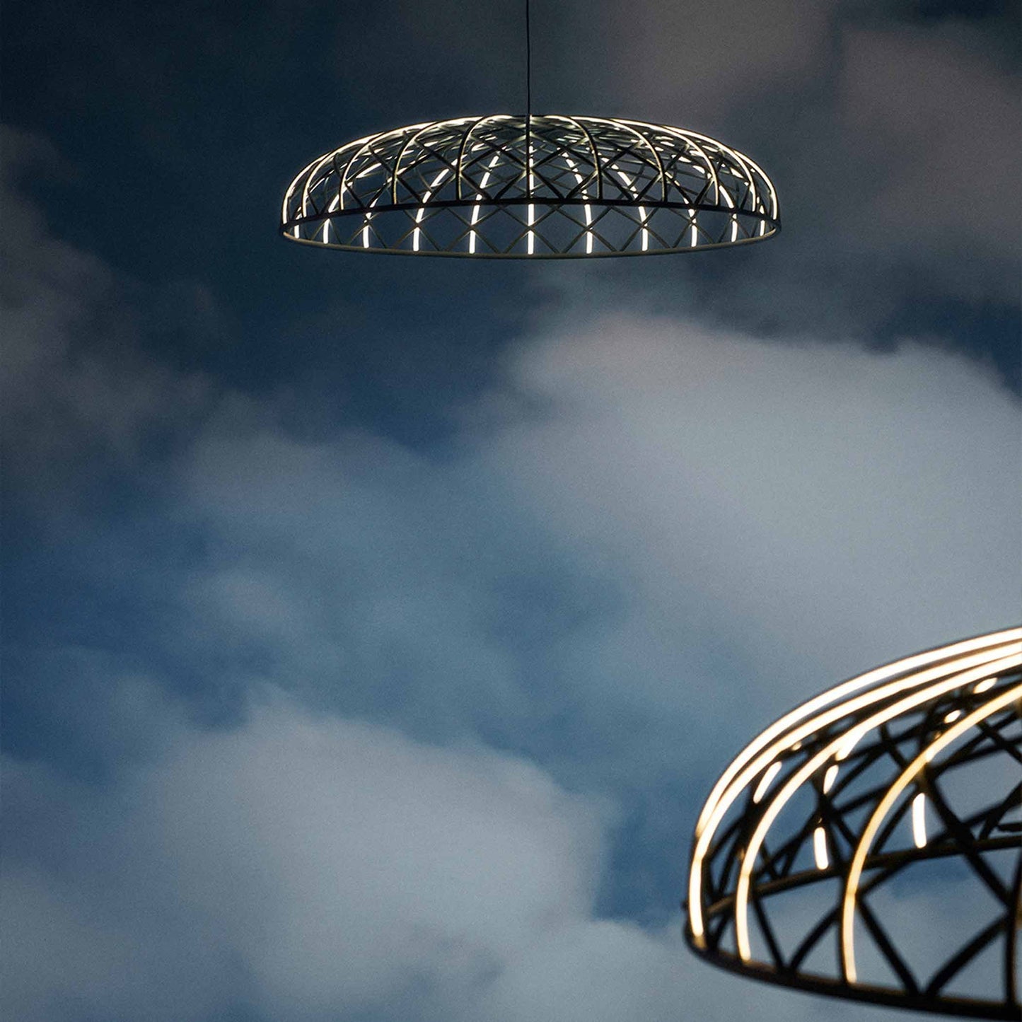 Skynest LED Pendant Light in Outdoor area.