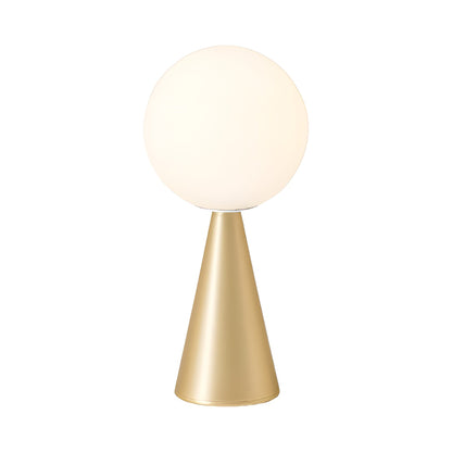 Bilia Mini LED Rechargeable Table Lamp in Brass.