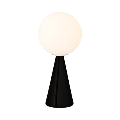 Bilia Mini LED Rechargeable Table Lamp in Glossy Black.