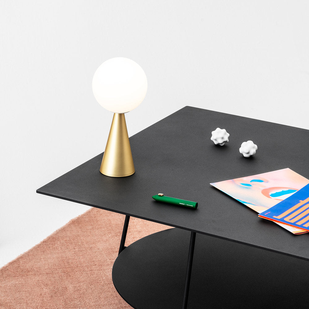 Bilia Mini LED Rechargeable Table Lamp in office.