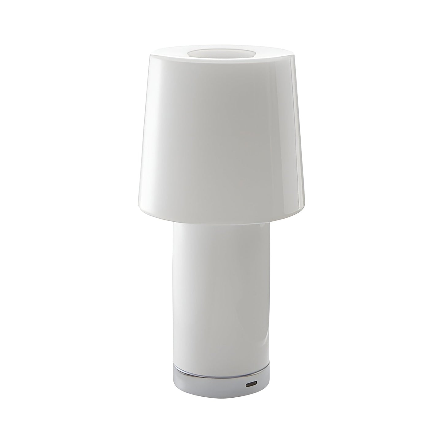 Cameo LED Rechargeable Table Lamp in Chrome.