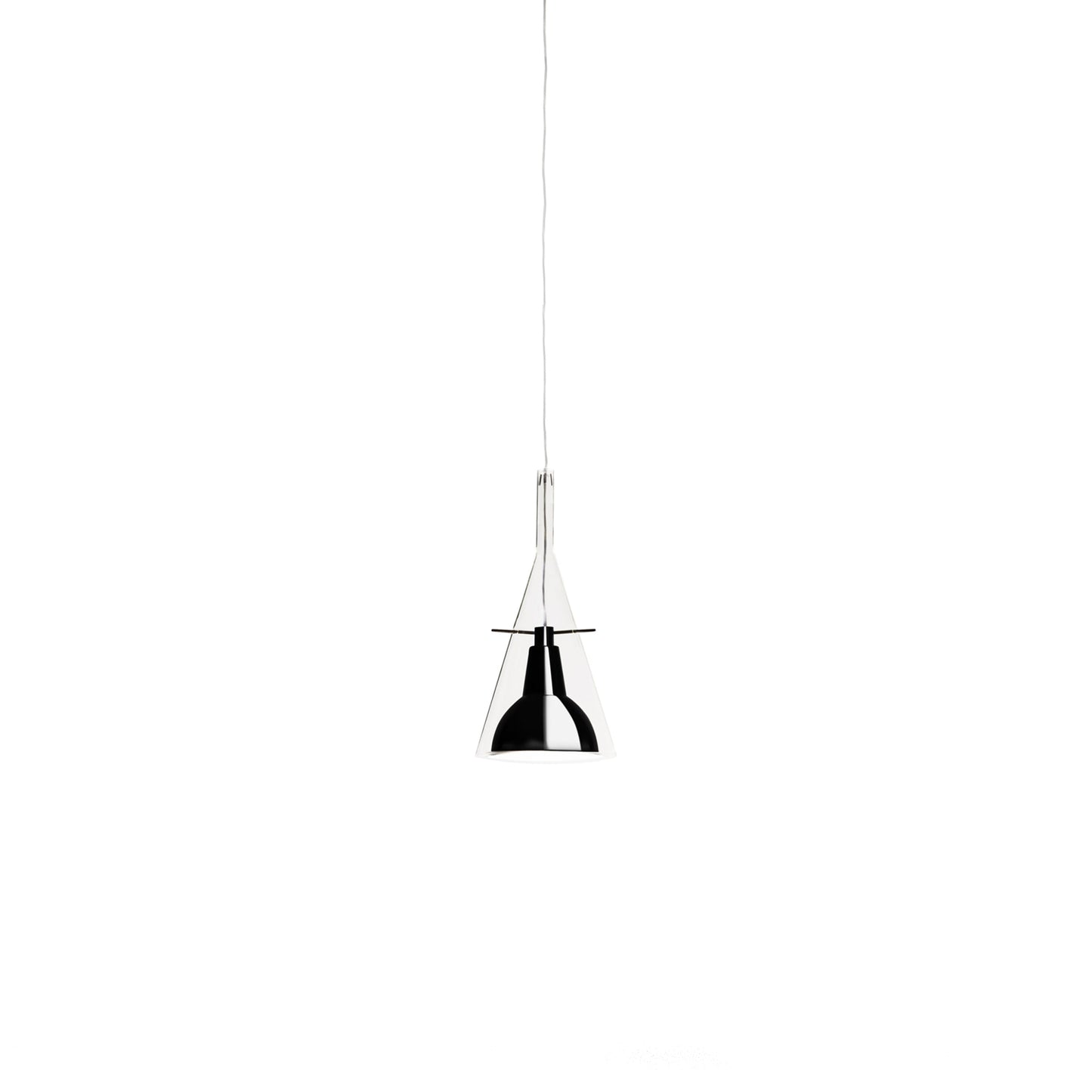 Flute Pendant Light in Black (Small).
