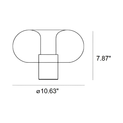 Fontanella Table Lamp - line drawing.