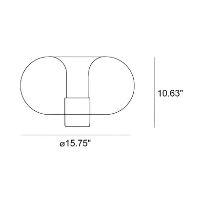 Fontanella Table Lamp - line drawing.