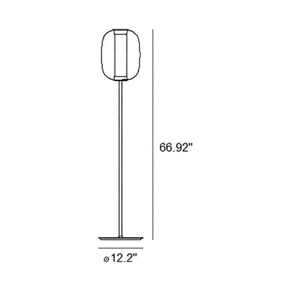 Meridiano LED Floor Lamp - line drawing.