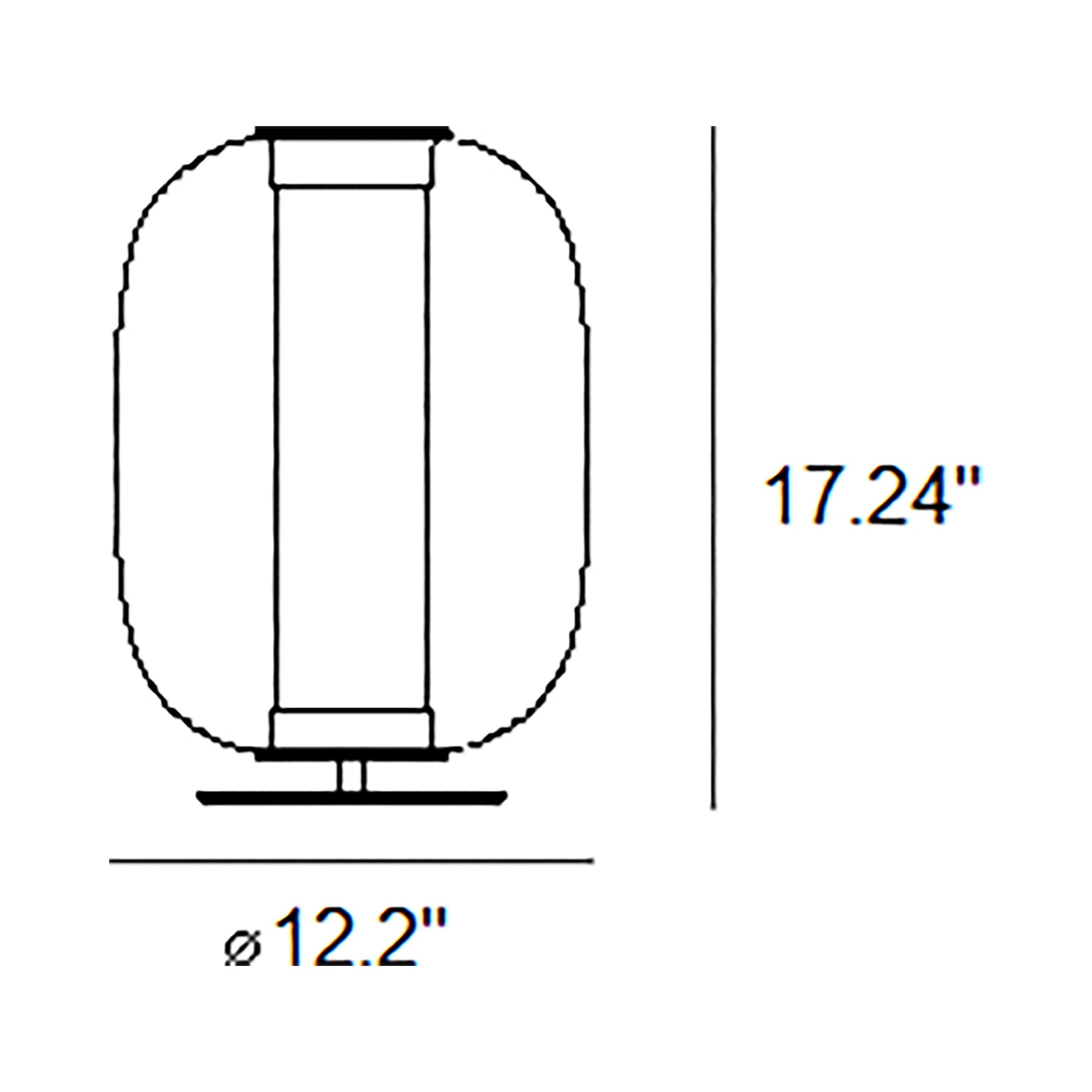 Meridiano LED Table Lamp - line drawing.