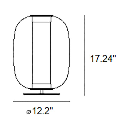 Meridiano LED Table Lamp - line drawing.
