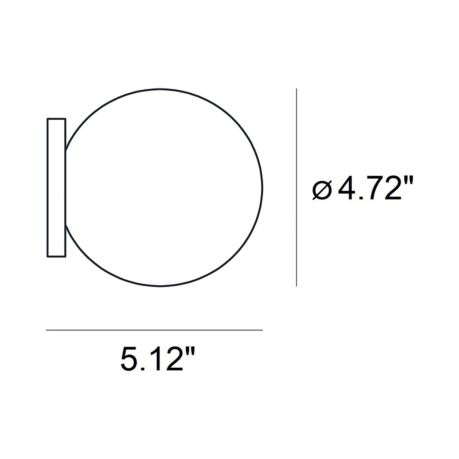 Pallina Ceiling / Wall Light - line drawing.