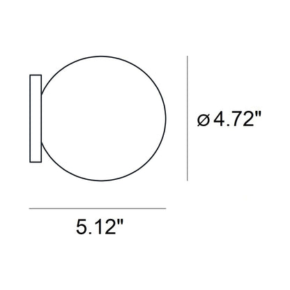 Pallina Ceiling / Wall Light - line drawing.