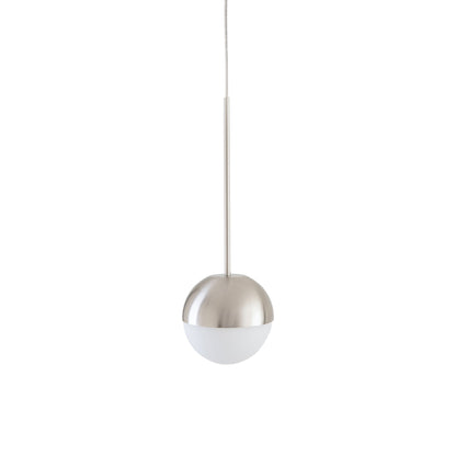 Pallina Pendant Light in Satin Nickel.