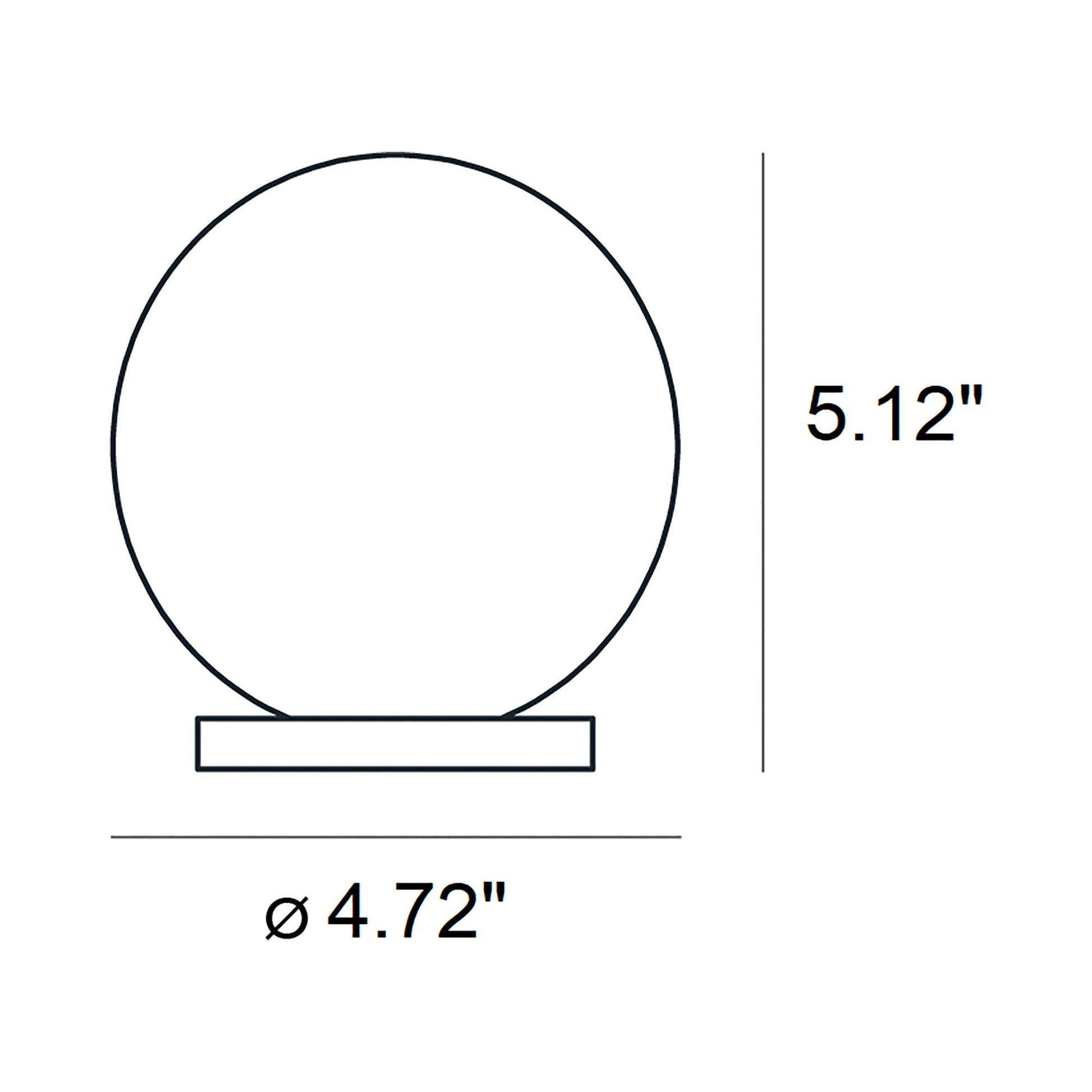 Pallina Table Lamp - line drawing.