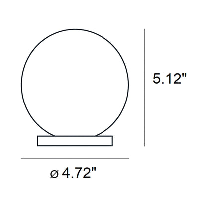 Pallina Table Lamp - line drawing.