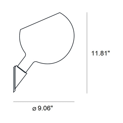 Parola Wall Light - line drawing.