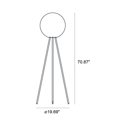 Prima Floor Lamp - line drawing.