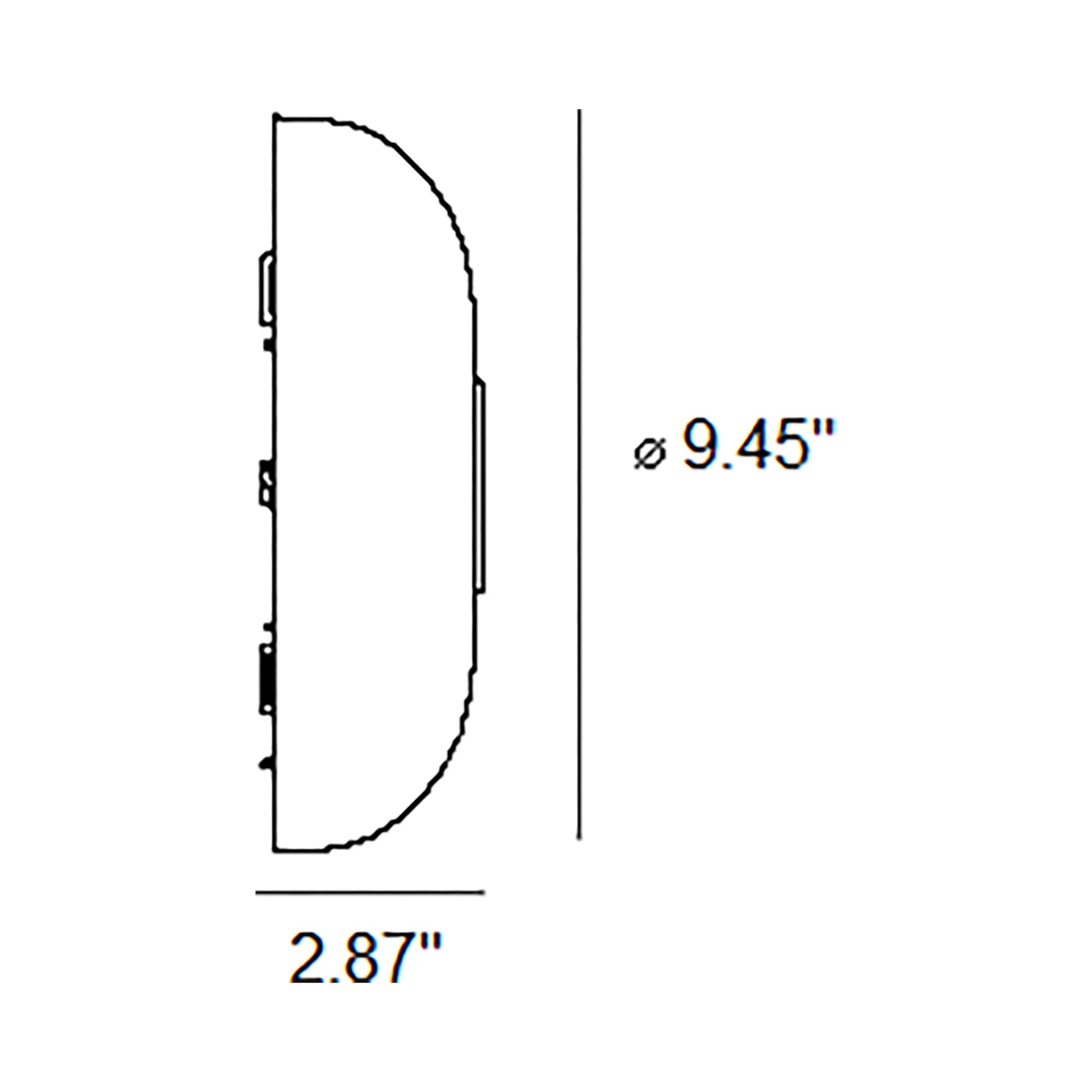 Tropico LED Ceiling / Wall Light - line drawing.